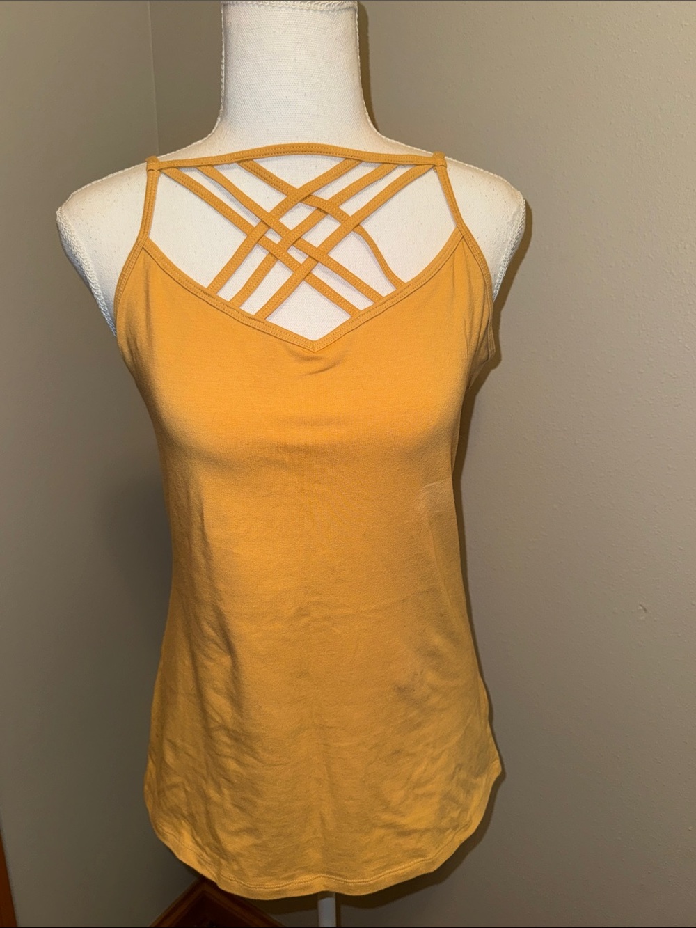 New Maurice’s Women's Mustard Strappy  Camisole Tank Top - Small